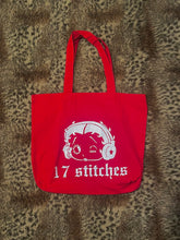 Load image into Gallery viewer, RED headphone betty boop tote
